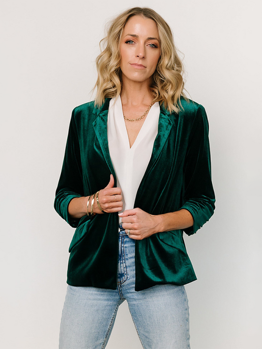 Damenblazer aus Samt mit Taschen