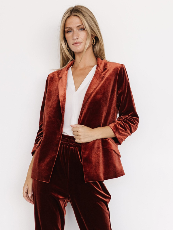Damenblazer aus Samt mit Taschen