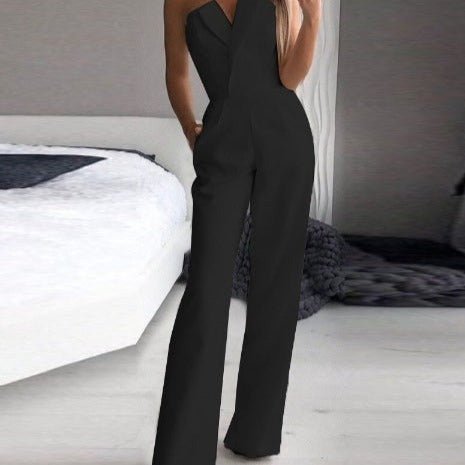 Sophie - Ärmelloser roter Jumpsuit