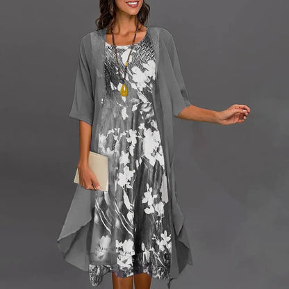 Vintage-Sommerkleid mit Blumenprint und lässiger Eleganz