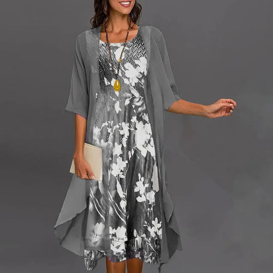 Vintage-Sommerkleid mit Blumenprint und lässiger Eleganz