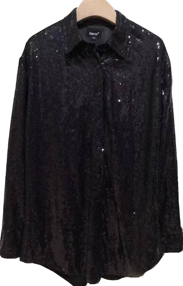 Trista Shirt | Übergroßes funkelndes Shirt