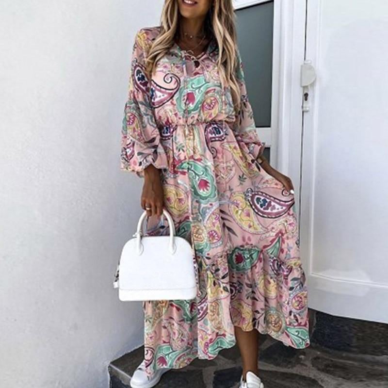 "Deane" Boho-Maxikleid