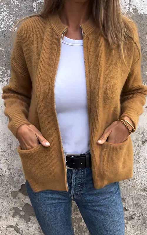 Linda | Stilvolle Herbst-Strickjacke