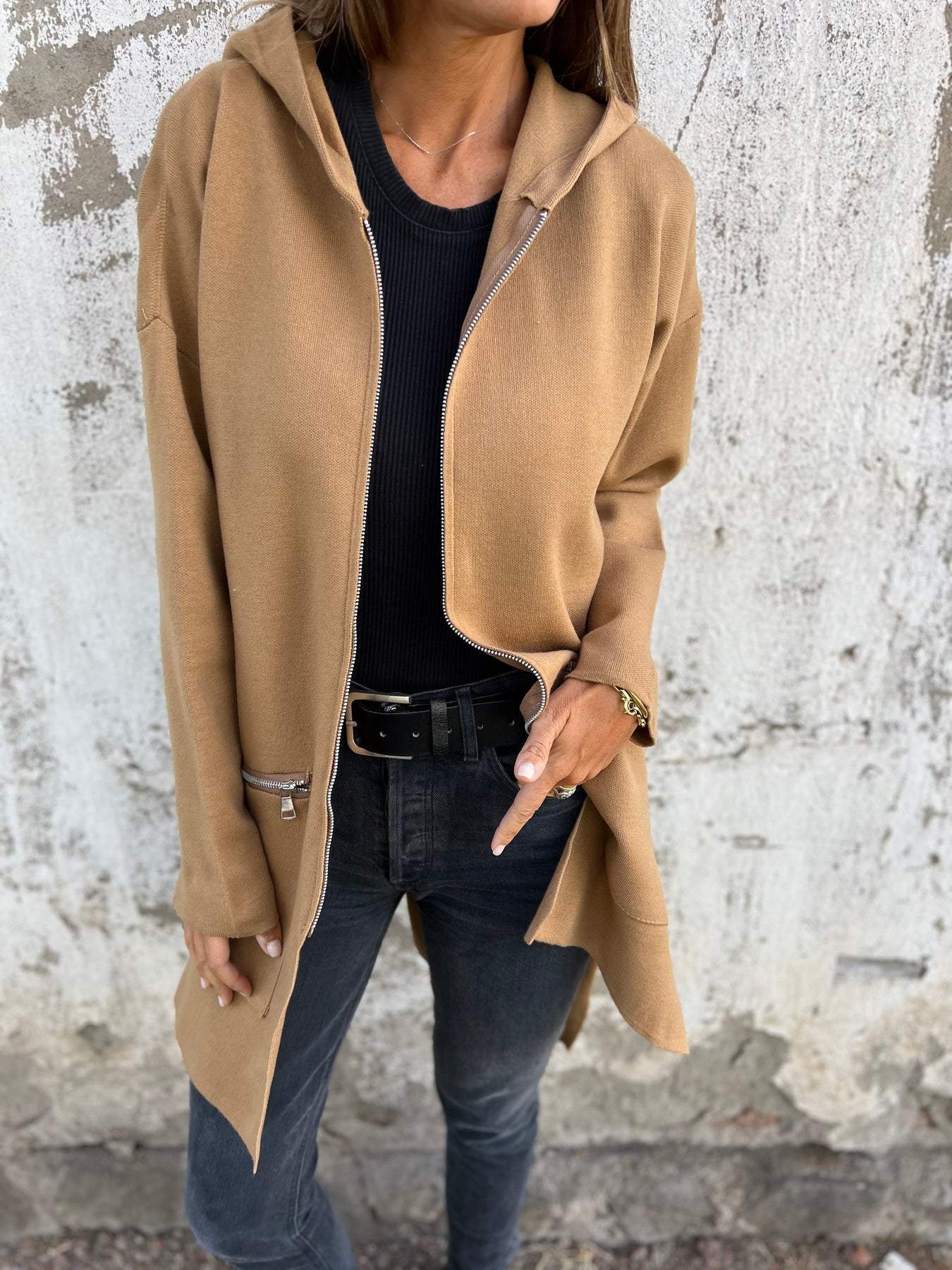 Laurenne - Moderne lange Jacke für Frauen