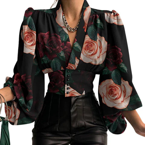 Gloria - Klassische Hip Line Bluse für Frauen