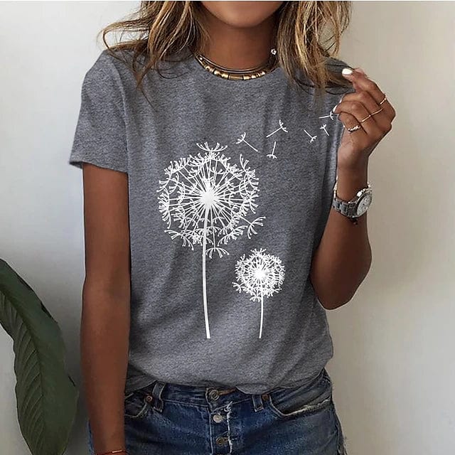 Renate - Elegantes Löwenzahn-T-Shirt für einen einzigartigen Look