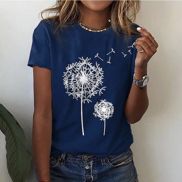 Renate - Elegantes Löwenzahn-T-Shirt für einen einzigartigen Look
