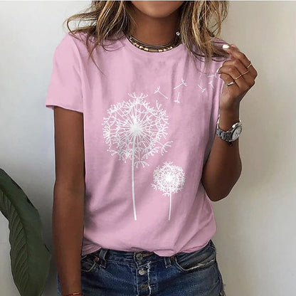 Renate - Elegantes Löwenzahn-T-Shirt für einen einzigartigen Look