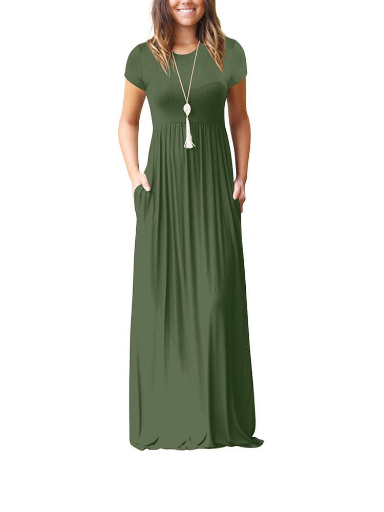 Maxikleid mit kurzen Ärmeln