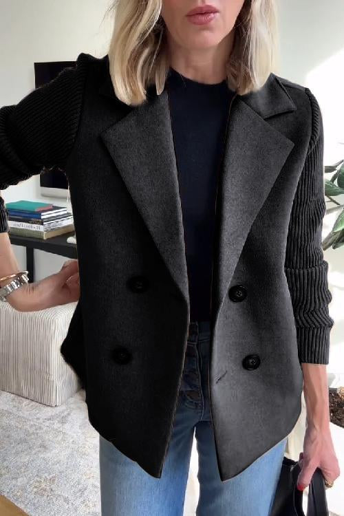 Elvora™ | Eleganter Blazer mit kontrastierenden Ärmeln