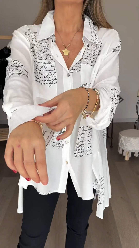 Damenbluse mit Druck