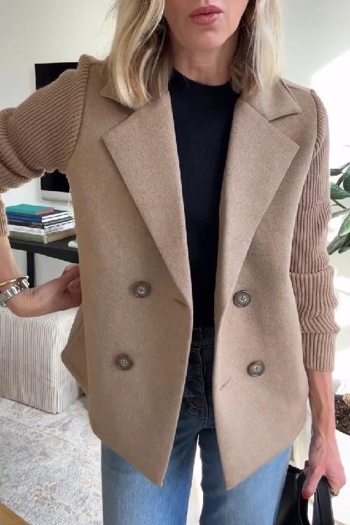 Elvora™ | Eleganter Blazer mit kontrastierenden Ärmeln