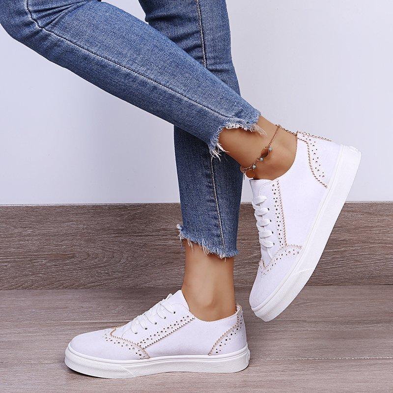 Damen vulkanisierte Schuhe klobig lässig Turnschuhe