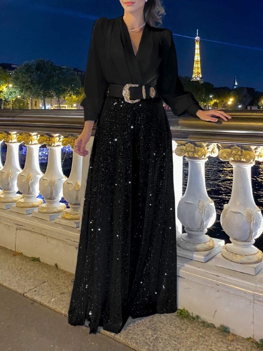 Femke | Elegantes Kleid mit V-Ausschnitt für Frauen