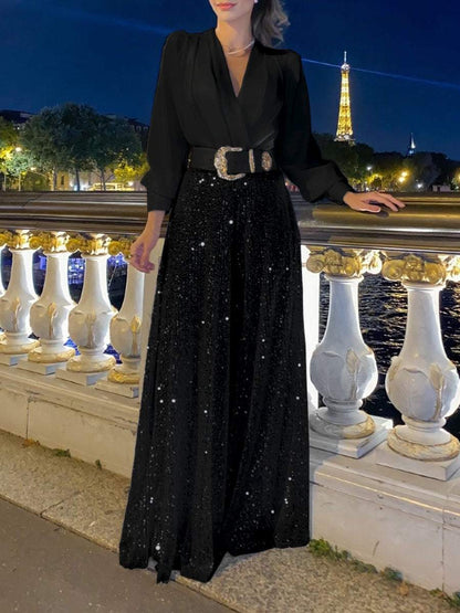 Femke | Elegantes Kleid mit V-Ausschnitt für Frauen