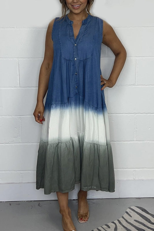 Oona - Ärmelloses Kleid in Batik-Optik für Frauen