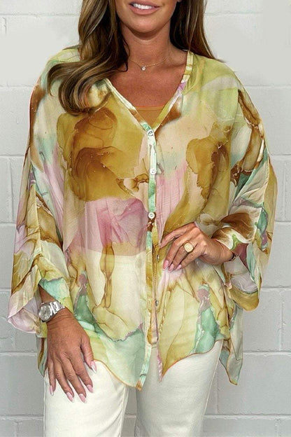 Amber | Stylische leichte Bluse mit Druck für Frauen
