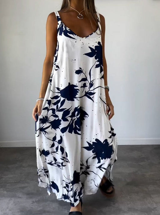 BEDRUCKTES, LOCKERES MAXIKLEID