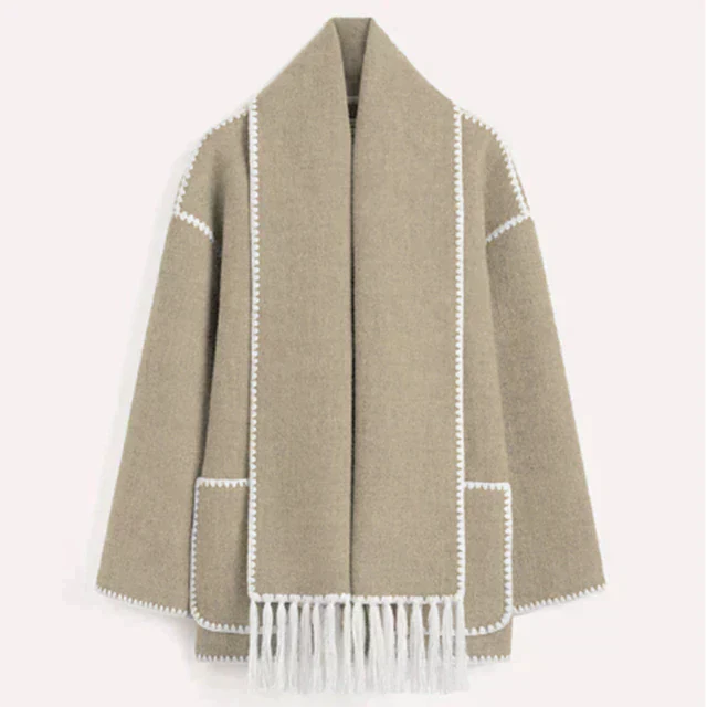 Atidu | Festliche Damenjacke mit schickem und bequemem Schal