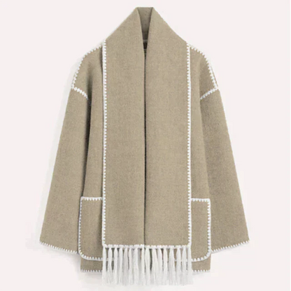 Atidu | Festliche Damenjacke mit schickem und bequemem Schal