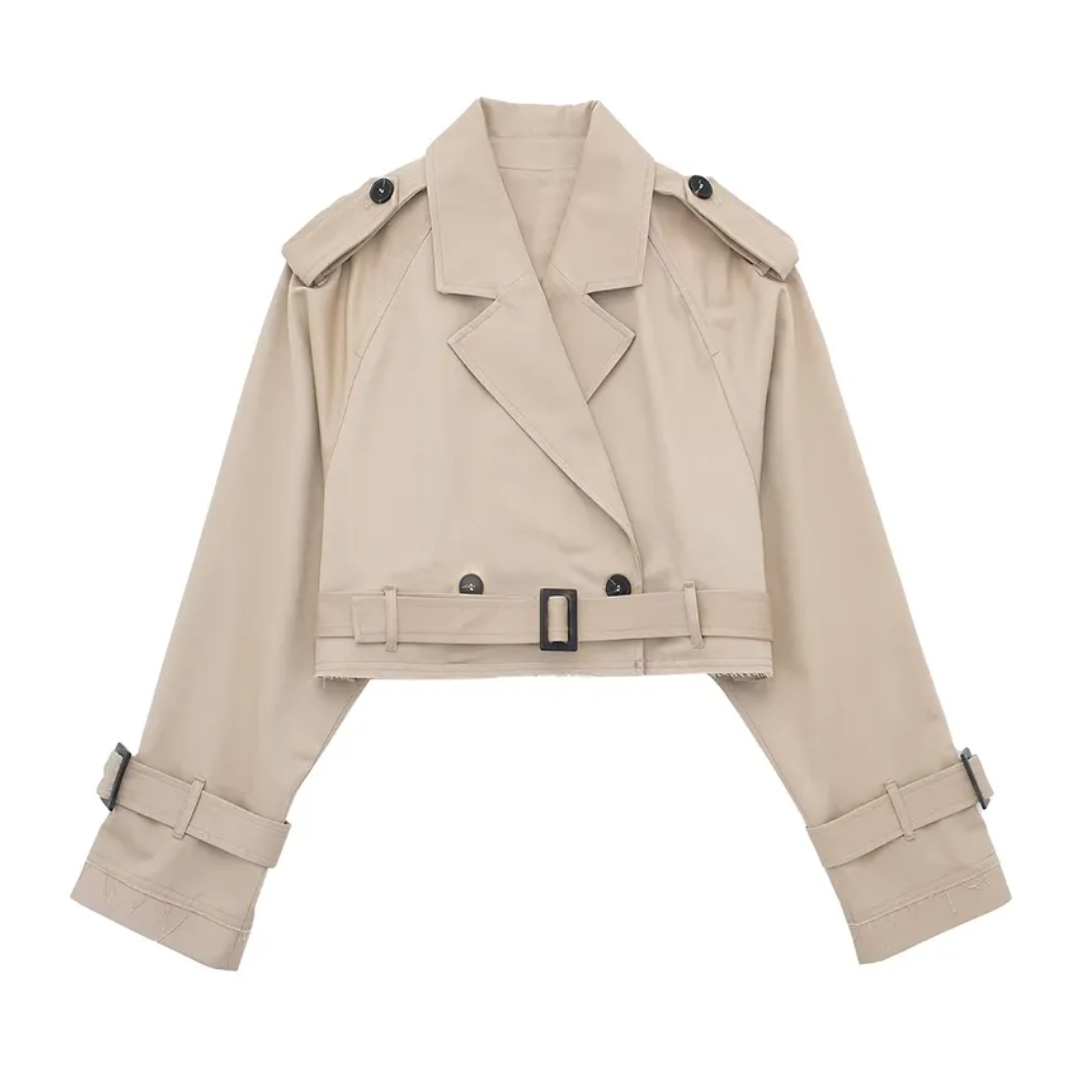 Carina Gekürzter Trenchcoat | Stilvoll & Vintage