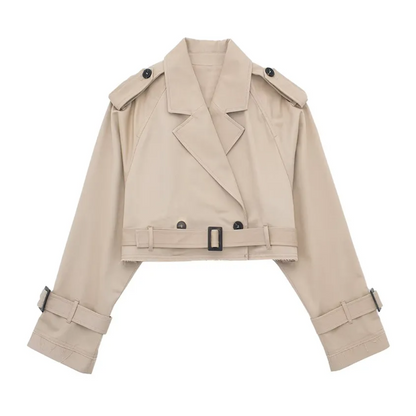 Carina Gekürzter Trenchcoat | Stilvoll & Vintage