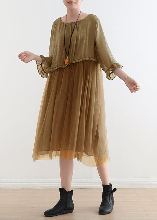 Wilma - Patchwork-Spitzenkleid mit spitzem Ausschnitt