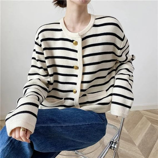 Gestreifte Strickjacke Kimmy | Glamourös & Trendy