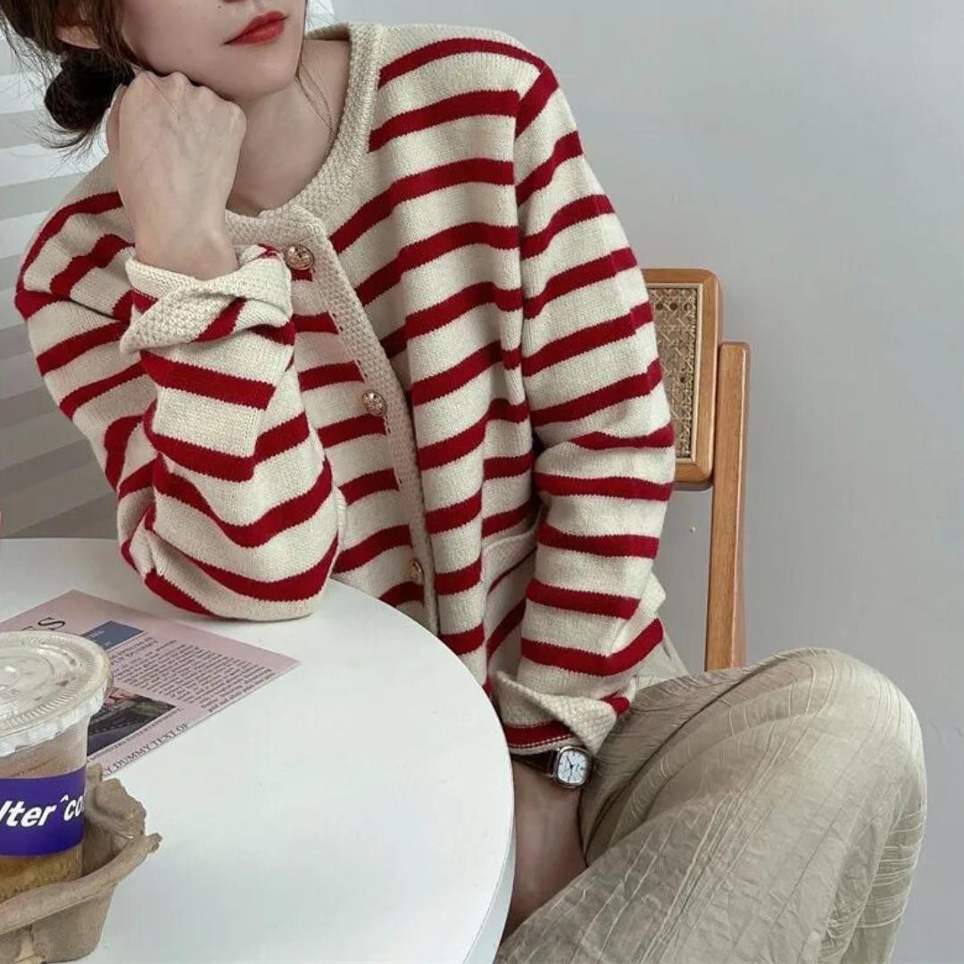 Gestreifte Strickjacke Kimmy | Glamourös & Trendy