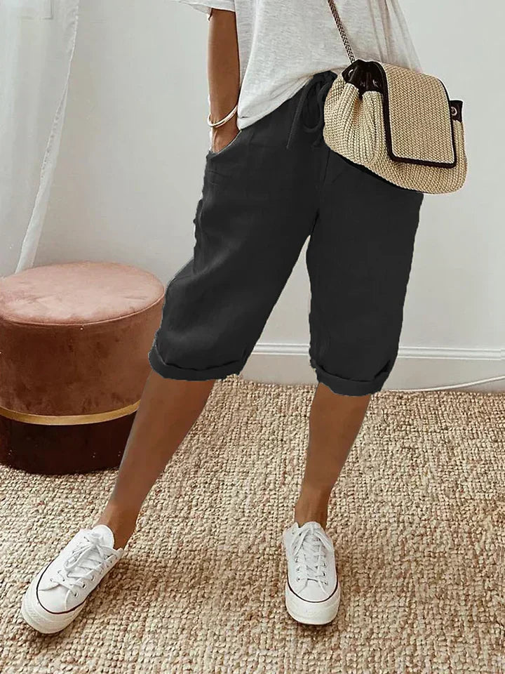 Adrina - Shorts, Damen, aus Baumwolle und Leinen