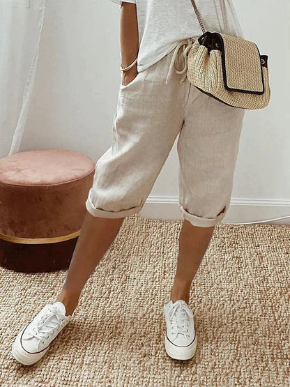 Adrina - Shorts, Damen, aus Baumwolle und Leinen