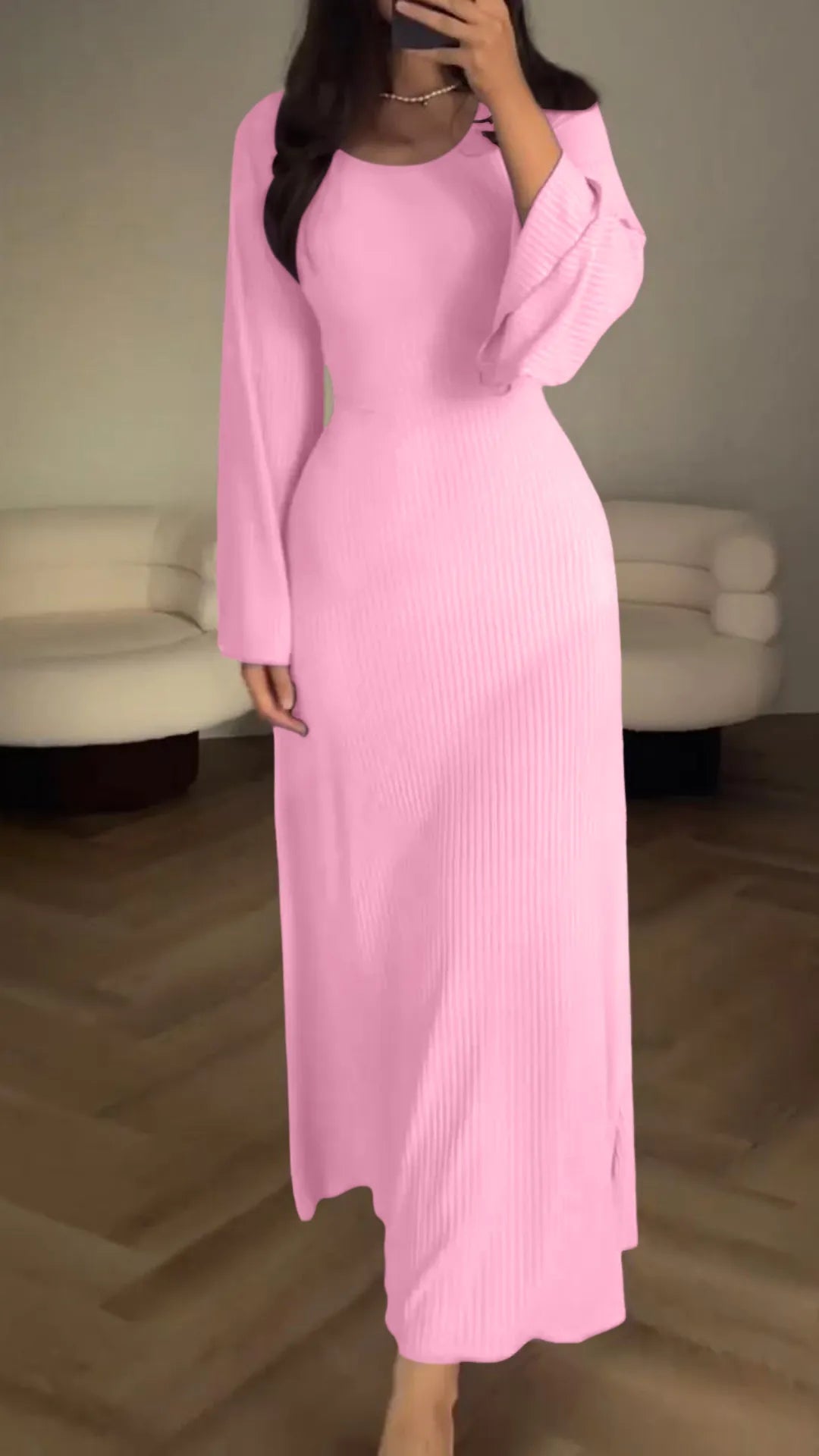 Maine - Elegantes langärmeliges Kleid