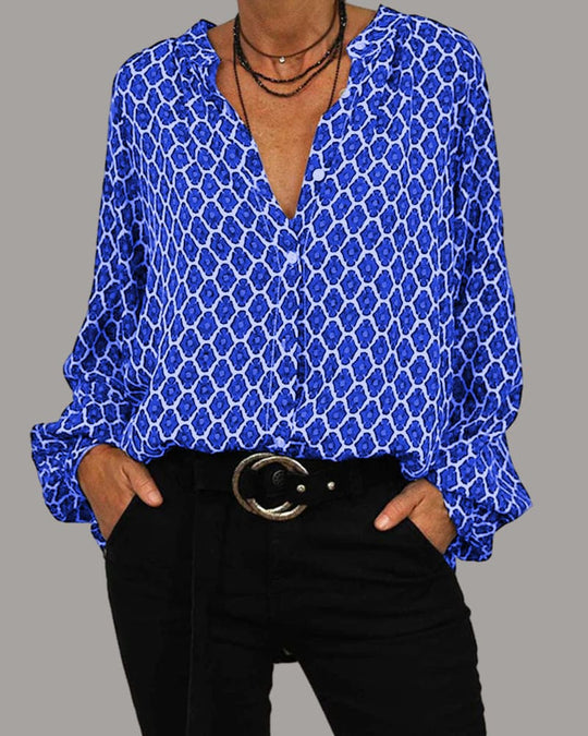 Sara Bluse mit V-Ausschnitt