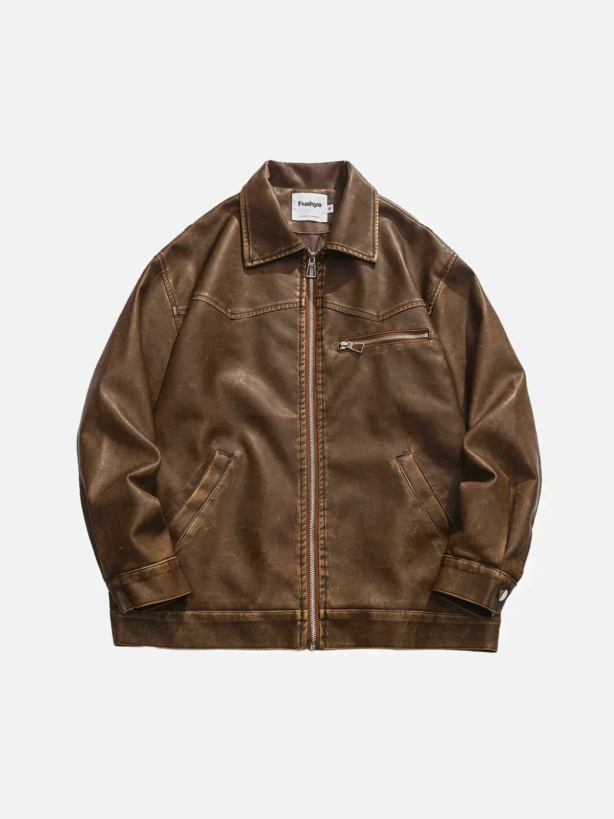 Olivia - Tief gewaschene Lederjacke