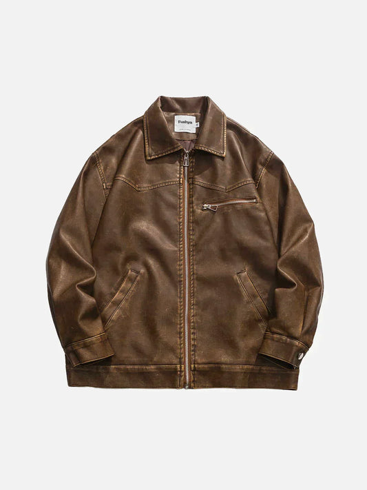 Olivia - Tief gewaschene Lederjacke