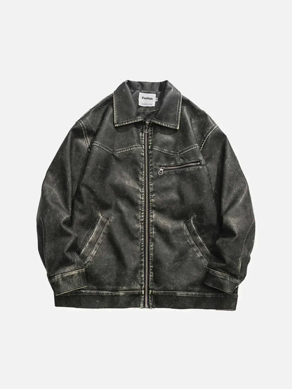 Olivia - Tief gewaschene Lederjacke
