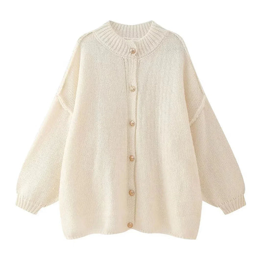 Locker sitzende Strickjacke für Frauen