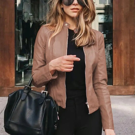 Sannela - Klassische Lederjacke für Damen
