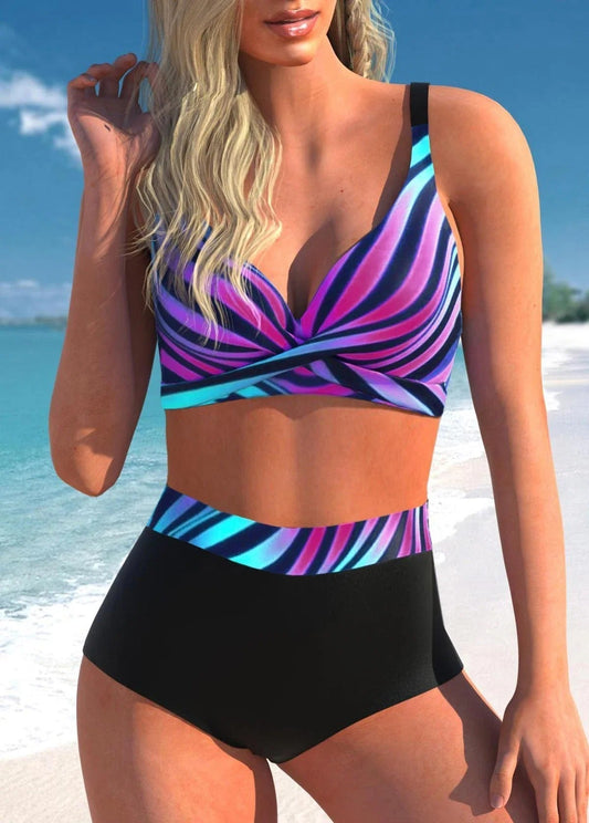 Bikini mit Polka Dots und Streifen