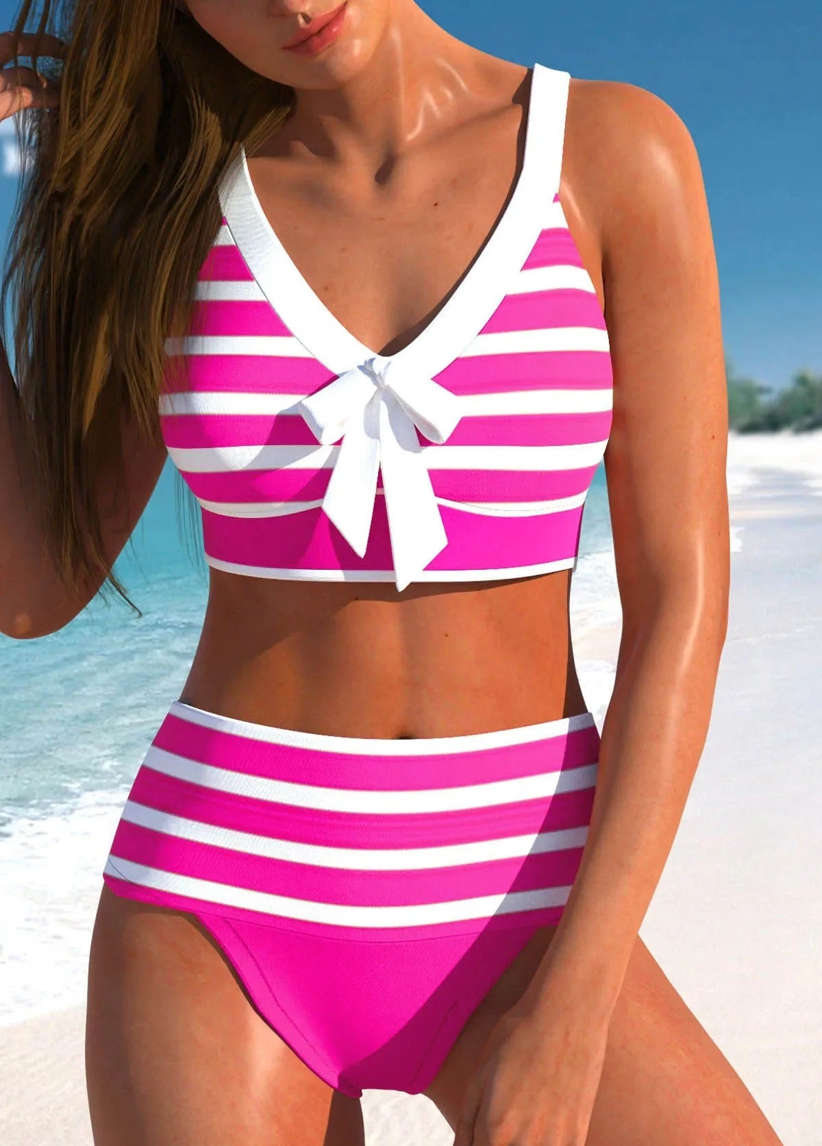 Eleganter-Farben-Sommer-Bikini