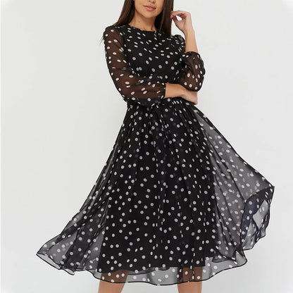 Marilyn - Kleid mit Polka Dots für Frauen