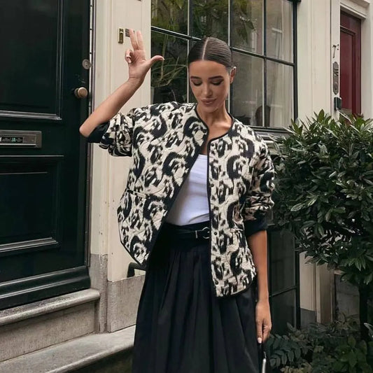 Winie - Lässig gemusterte Jacke für Frauen