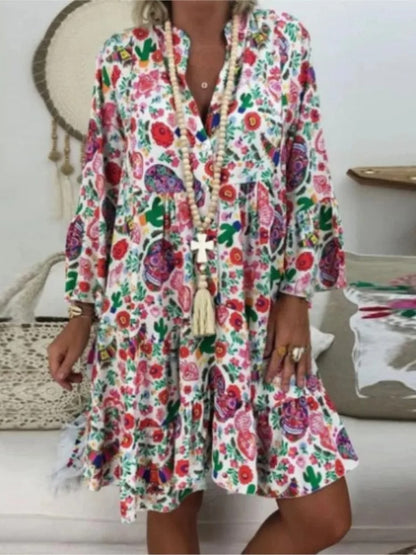 Daphne - Kleid mit Blumendruck