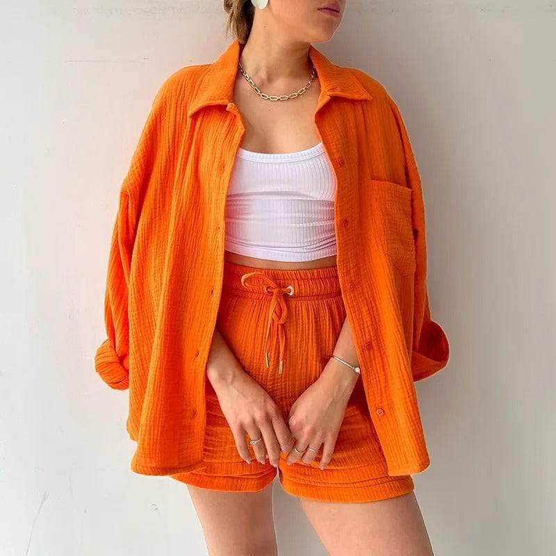 Damen-Sommer-Set - Trendy - luftiges Shirt und bequeme Hose - perfekt für heiße Tage