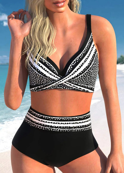Bikini mit Polka Dots und Streifen