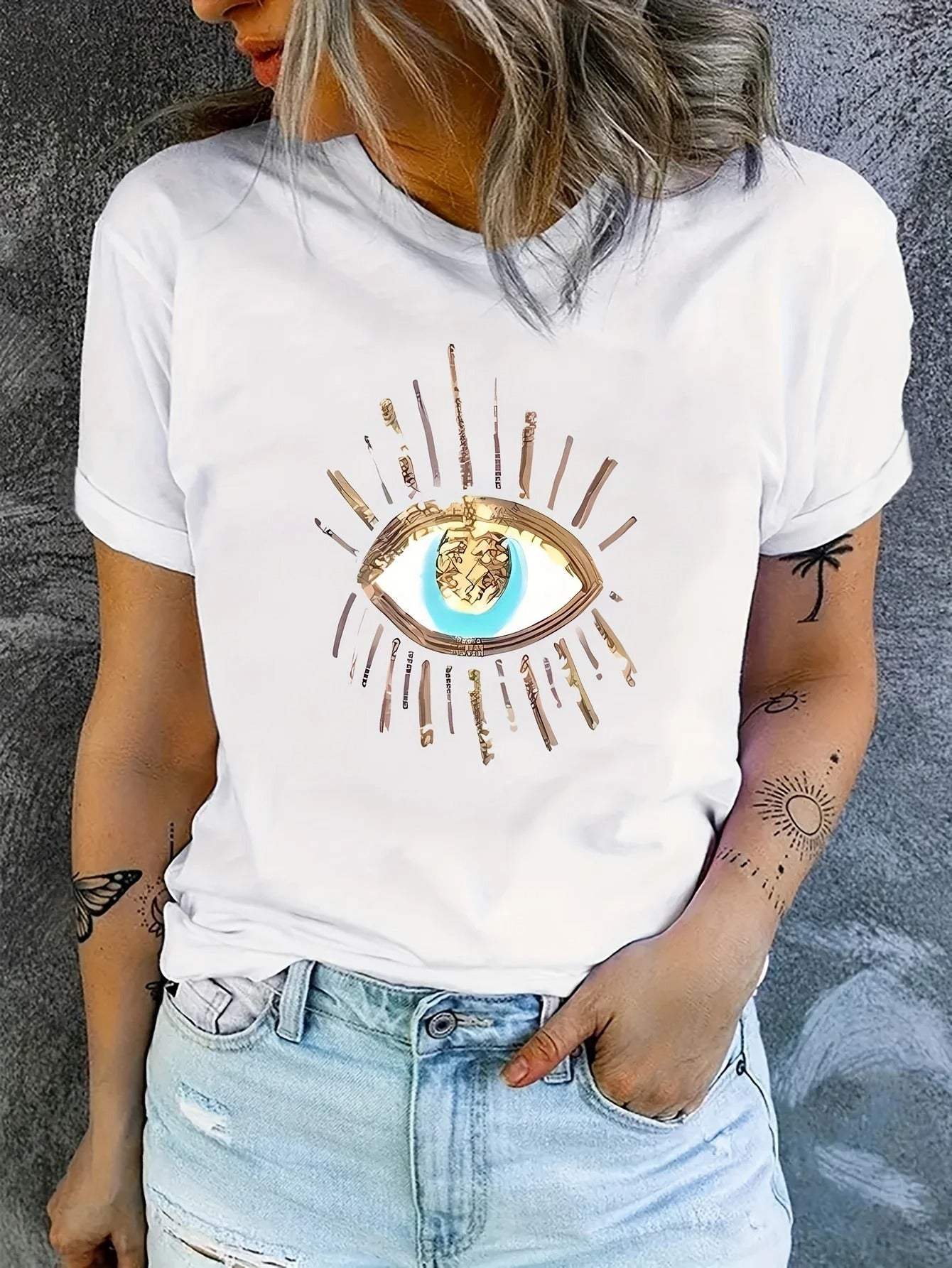 Lässiges T-Shirt Damen - Grafikdruck - Bequem - perfekt für jeden Tag