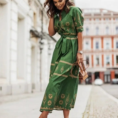 Aurora - Kleid aus Baumwolle und Leinen für Frauen