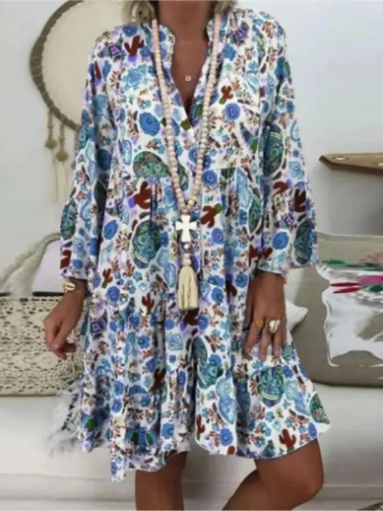 Daphne - Kleid mit Blumendruck