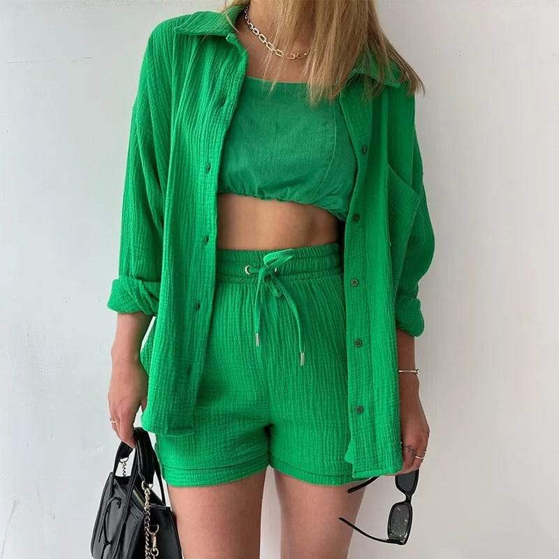 Damen-Sommer-Set - Trendy - luftiges Shirt und bequeme Hose - perfekt für heiße Tage